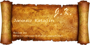 Janousz Katalin névjegykártya
